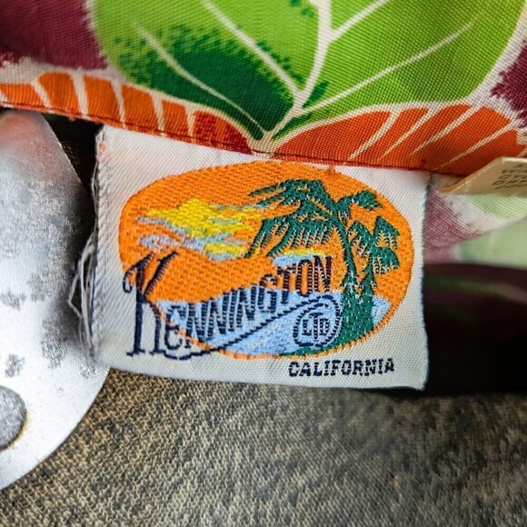 Vintage Kennington Ltd Red/Green Hawaiian Shirt M - Picture 11 of 11